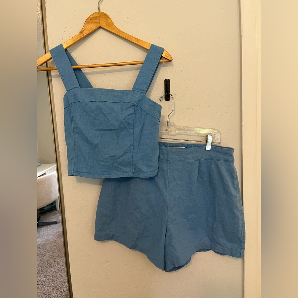 Abercrombie & Fitch Blue Linen Set
